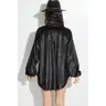 Velvet Button Up Bishop Sleeve Shirt Jacket Coat