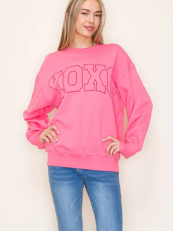 "Xoxo" Valentine's Day Premium Wash Sweatshirt