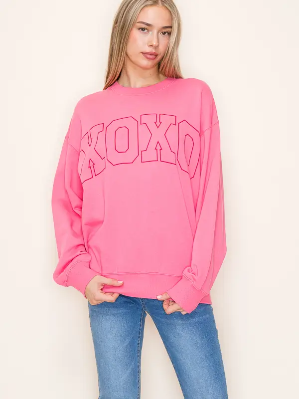 "Xoxo" Valentine's Day Premium Wash Sweatshirt