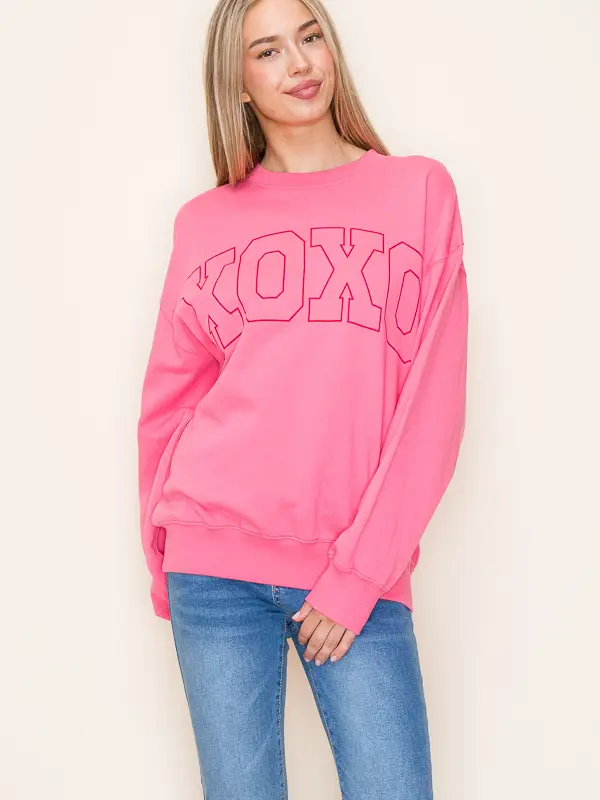 "Xoxo" Valentine's Day Premium Wash Sweatshirt